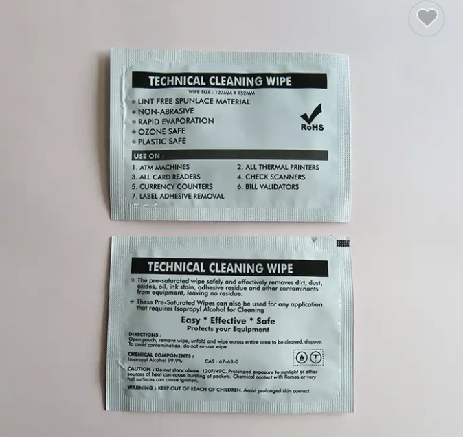 Lingettes de surface à l'alcool isopropylique