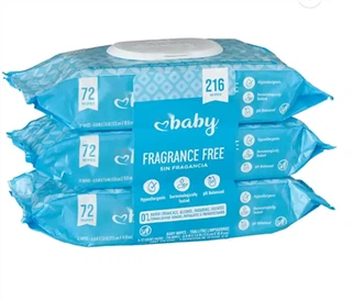 Lingettes à l'eau pour le visage de bébé